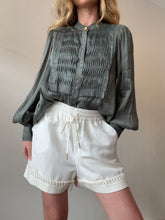 Load image into Gallery viewer, Aje - LS Peasant Blouse - Sage - 12

