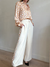 Load image into Gallery viewer, Alexis - MARAVILLE Top &amp; Pants set - Beige/Orange - L - bnwt - rrp$1600
