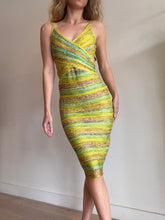 Load image into Gallery viewer, Lavan - Crossover Bandage Knit Dress - Neon Yellow - M
