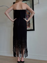 Load image into Gallery viewer, Dion Lee - Bustier Tasseled Midi dress - Black - 8
