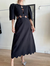 Load image into Gallery viewer, Sea NY - Leona Midi Dress  w cutouts - Black - 12 - BNWT - RRP $850
