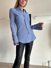 Load image into Gallery viewer, Alexander Wang - Jacquard Knit Button Down Shirt - Vintage Blue - s - NWT - RRP $767
