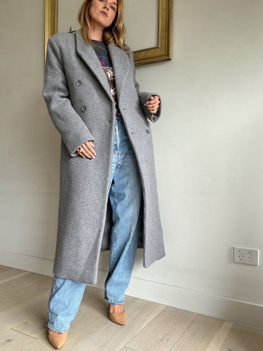 Anine Bing - Wool-Blend Olly Coat - Grey - S