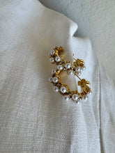 Load image into Gallery viewer, éthéréé collection - Pearl Cluster hoops
