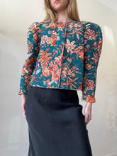 Load image into Gallery viewer, Ulla Johnson -  Esti Print Quilted Cotton Jacket - Teal - S
