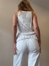 Load image into Gallery viewer, Helmut Lang - Open Knit Crochet Tank Top - White - Small
