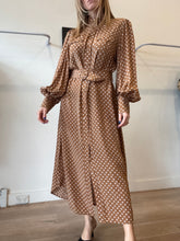 Load image into Gallery viewer, Zimmermann - Shirt Dress w Belt - Tan w Ivory Spot  - 3
