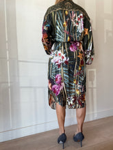 Load image into Gallery viewer, Camilla - Passport to Paradise LS Midi Dress - Green Floral -XS
