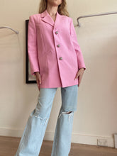 Load image into Gallery viewer, Ganni - Cotton On Blazer - Pink with Rose Buttons - xxs/xs - RRP: $720
