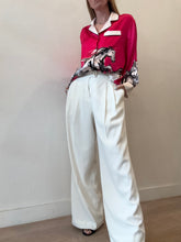 Load image into Gallery viewer, Aje - Wide Leg Pants - Ivory w gold button - 10
