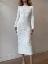 Load image into Gallery viewer, Zimmermann - Open Weave Long Sleeve Column Maxi Dress - Ivory - S/M
