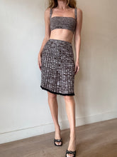Load image into Gallery viewer, Christopher Esber - Knit Crop Tank &amp; Pleated Skirt Set - Brown - XS
