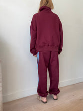 Load image into Gallery viewer, Current PE Nation - Beacon Tracksuit - Burgundy w blue stripe - M - RRP$378
