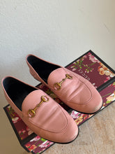 Load image into Gallery viewer, Gucci - Brixton Horsebit Leather Loafers - Pink - 39
