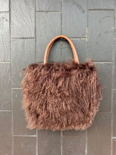 Load image into Gallery viewer, Nowhere Nation - Mongolian Lamb Fur Bag - Brown - S
