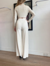 Load image into Gallery viewer, Aya Muse - LS Ribbed Crop Top - Tan - Small
