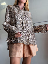 Load image into Gallery viewer, Kasana - Silk LS Shirt - Animal Print - L - NWT - RRP$369
