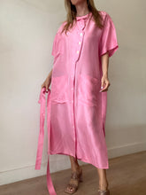 Load image into Gallery viewer, Oroton - Silk SS Shirt Midi Dress - Candy Pink - 12

