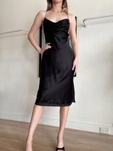 Load image into Gallery viewer, Dion Lee - Silk Charmeuse Cowl Midi dress - Black - 6 - bnwt - RRP$745
