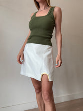 Load image into Gallery viewer, Aje - Ribbed Singlet - Olive Green - S
