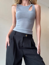 Load image into Gallery viewer, Elka Collective - Mesh Knit Cut Out Top - Grey - 8
