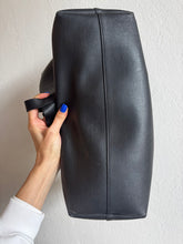 Load image into Gallery viewer, (as is) Saint Laurent - Supple East West Tote Bag w Scarf - Black - Med - RRP - $2320
