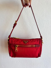 Load image into Gallery viewer, Vintage Prada - Nylon Tessuto Pochette Shoulder Bag - Red - S
