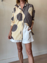 Load image into Gallery viewer, Acne Studios - LS Cotton Stripped Shirt - Beige w brown circles - 32
