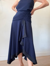 Load image into Gallery viewer, Camilla and Marc - Yolanda Ruffle Midi Skirt - Navy w black trim- 6
