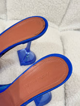 Load image into Gallery viewer, Amina Muaddi - Lupitaglass PVC Mules - Blue - 38 - box - RRP950
