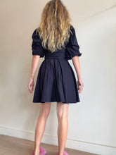 Load image into Gallery viewer, Claudie Pierlot - 3/4 Sleeve Wrap Mini Dress - Navy - S/M
