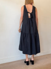 Load image into Gallery viewer, Lee Matthews - Cotton Tiered Maxi Dress - Black - 3
