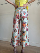 Load image into Gallery viewer, Zimmermann - Lovestruck Relaxed Pants - Beige/Red Flaming hearts - 1 - RRP$595
