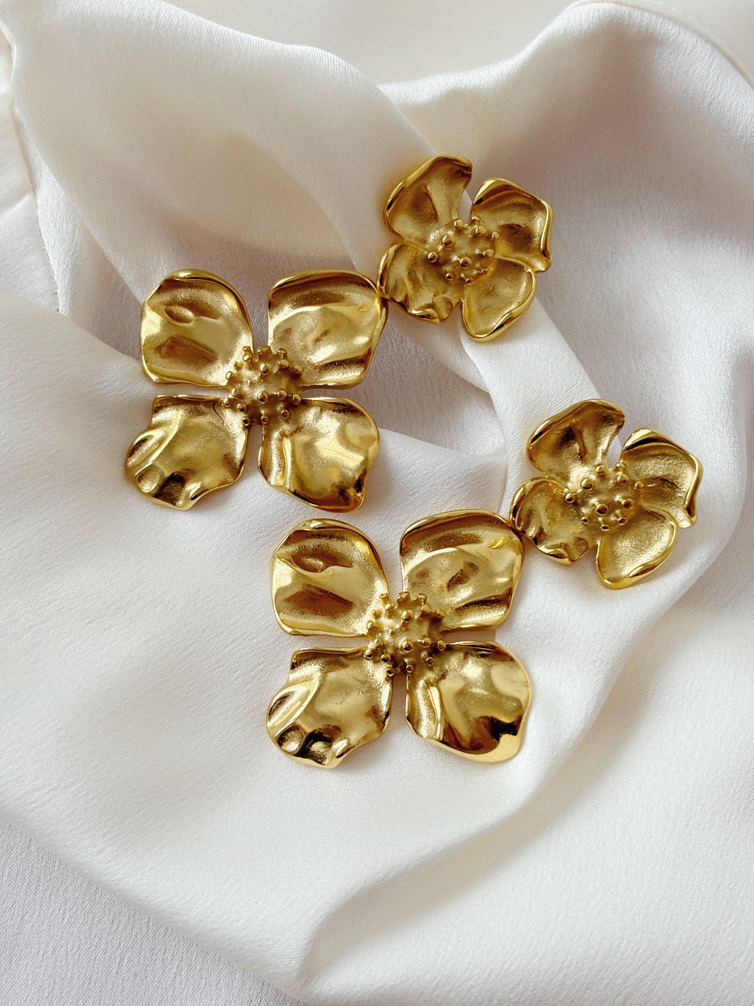 éthéréé collection - double flower earrings