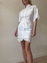 Load image into Gallery viewer, Pasduchas - SS Embroidery Mini Dress - White - 6
