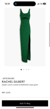 Load image into Gallery viewer, Rachel Gilbert - Aliyah Cut Out Crystal Embellished Dress - Green - 2(10) - RRP$3315
