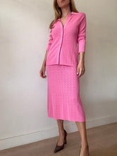 Load image into Gallery viewer, Scanlan Theodore - Pleat Lattice Top &amp; Skirt Set - Pink - XS/S
