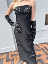 Load image into Gallery viewer, Leo Lin - Rayna Embellished Bustier Maxi Dress - Black - 8 -NWT - RRP$1099
