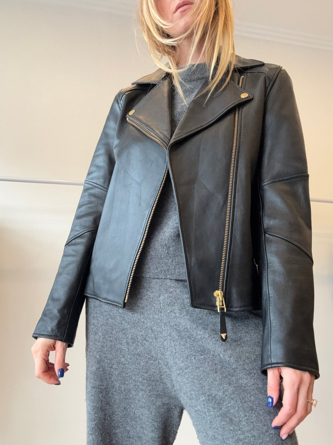 Sass & Bide - Leather Rapture Jacket - Black - 8 - RRP$1,100