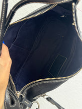Load image into Gallery viewer, Coach - Vintage Canvas Signature Monogram Canvas Leather Shoulder Bag - Black - S
