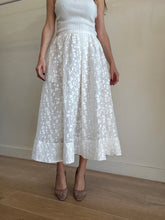Load image into Gallery viewer, Lee Matthews - Textured Maxi Skirt - White  - 3
