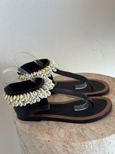 Load image into Gallery viewer, Isabel Marant - Jean Shell Ankle Sandals - Black - 38
