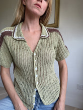 Load image into Gallery viewer, She Made Me - Crochet Shirt - Green - OS
