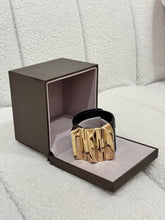 Load image into Gallery viewer, Gucci - Leather Bracelet - Black w gold detail - 16 - w box
