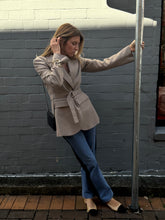 Load image into Gallery viewer, White Story - Wool w Belt Detail Jacket - Stone - RRP $995  - 10
