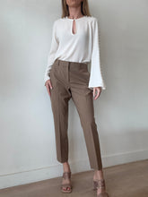 Load image into Gallery viewer, Zimmermann - Key Hole Button Detail LS Blouse - White - 1
