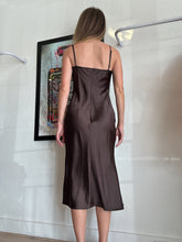 Load image into Gallery viewer, Meshki - Cowl Neck Slip Midi Dress - Brown - M
