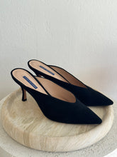 Load image into Gallery viewer, Stuart Weitzman - Lulah Pointed Mules - Black  Suede - 41.5 - w box - RRP$695
