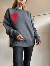Load image into Gallery viewer, Ami Paris - ADC intarsia wool sweatre - Grey - M - RRP$810
