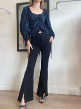 Load image into Gallery viewer, JH Zane - Rose Print Top - Navy - 8
